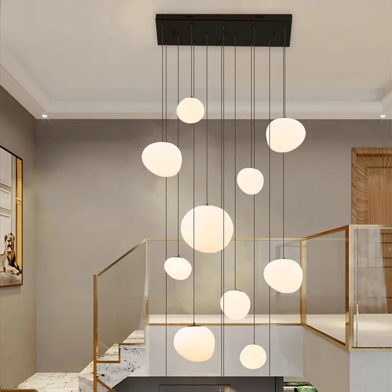 Modern Stair Chandelier Pendant Lights Indoor Lighting Ceiling Lamp Hanging Light LED Chandeliers for Living Room Indoor Lightin