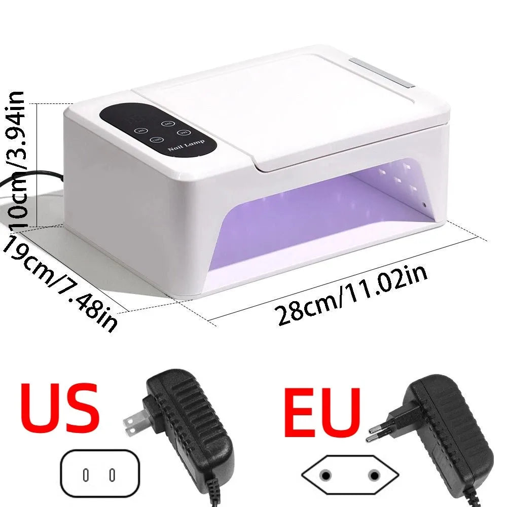 Versatile Dual Hand Nail Dryer Lamp Flip Design 96 LEDS Nail Curing Lamp 30/60/99/120s Timer 2IN1 UV Nails Lamp Salon