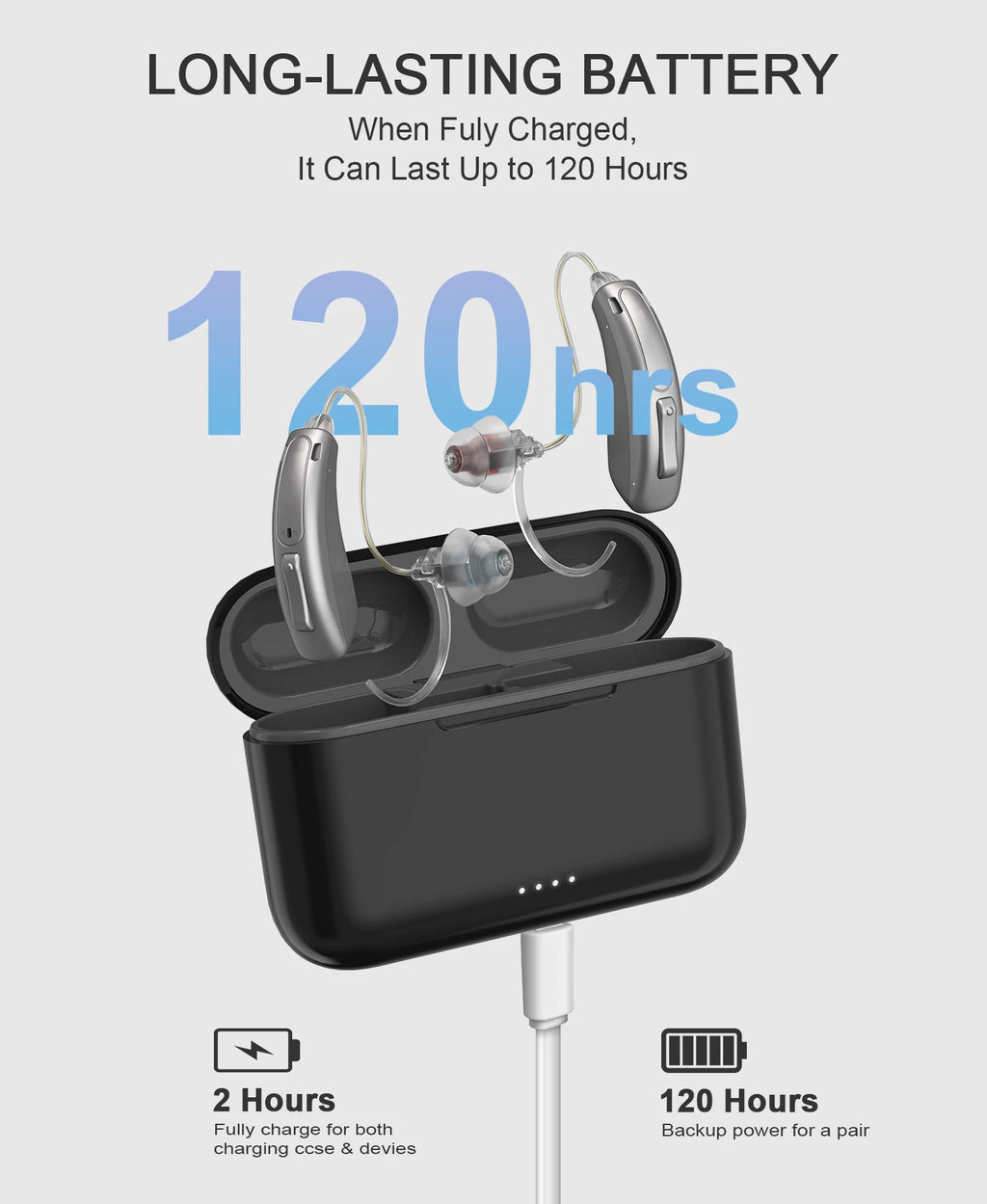 16 Channel Hearing Aid High Quality Bluetooth Hearing Aids Rechargeable for Deafness Intelligent Noise Cancelling Audifonos