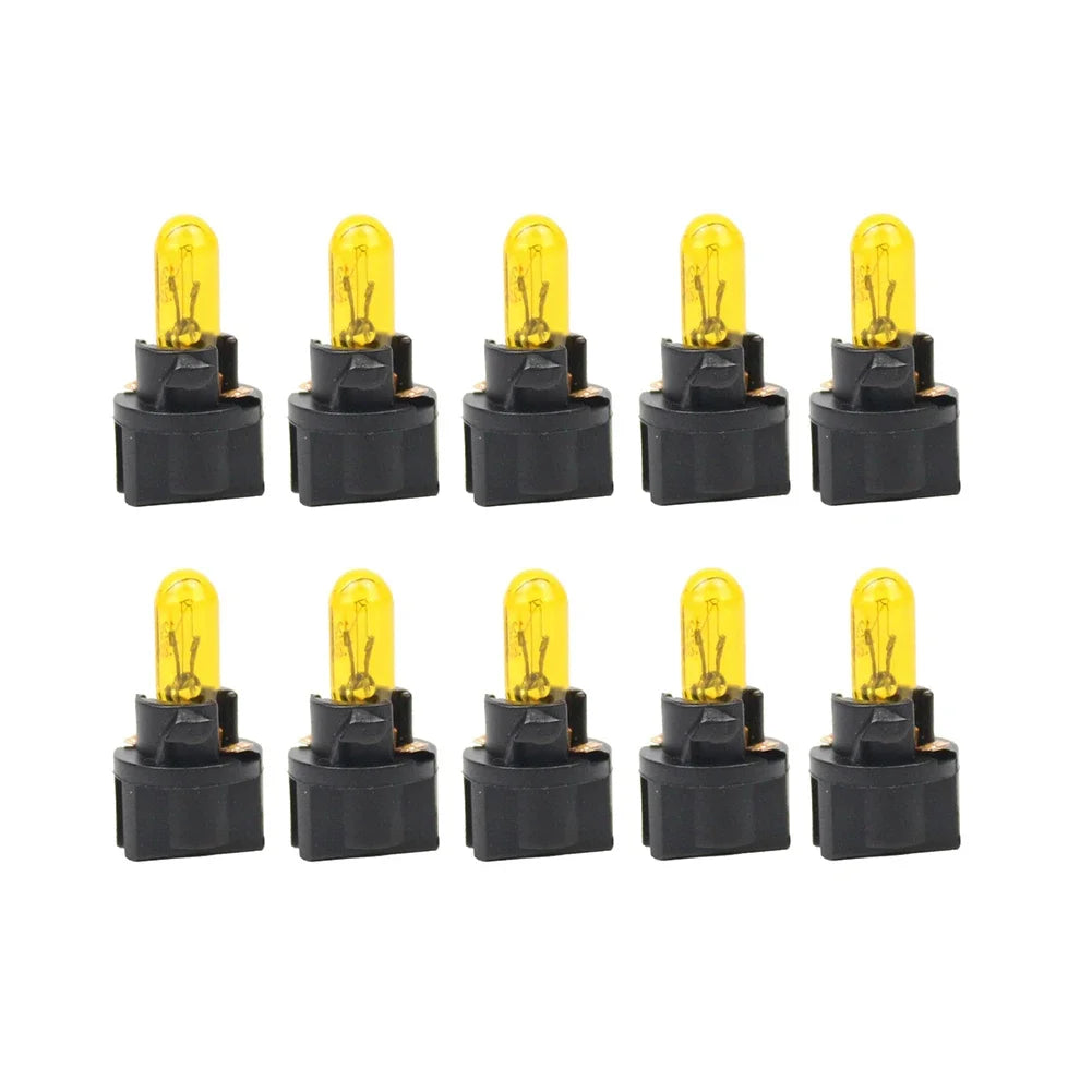 10Pcs T5 SMD LED Car Light Automobiles Light-emitting Diode Instrument Gauge Dashboard Light Bulbs Auto Interior Indicator Lamp