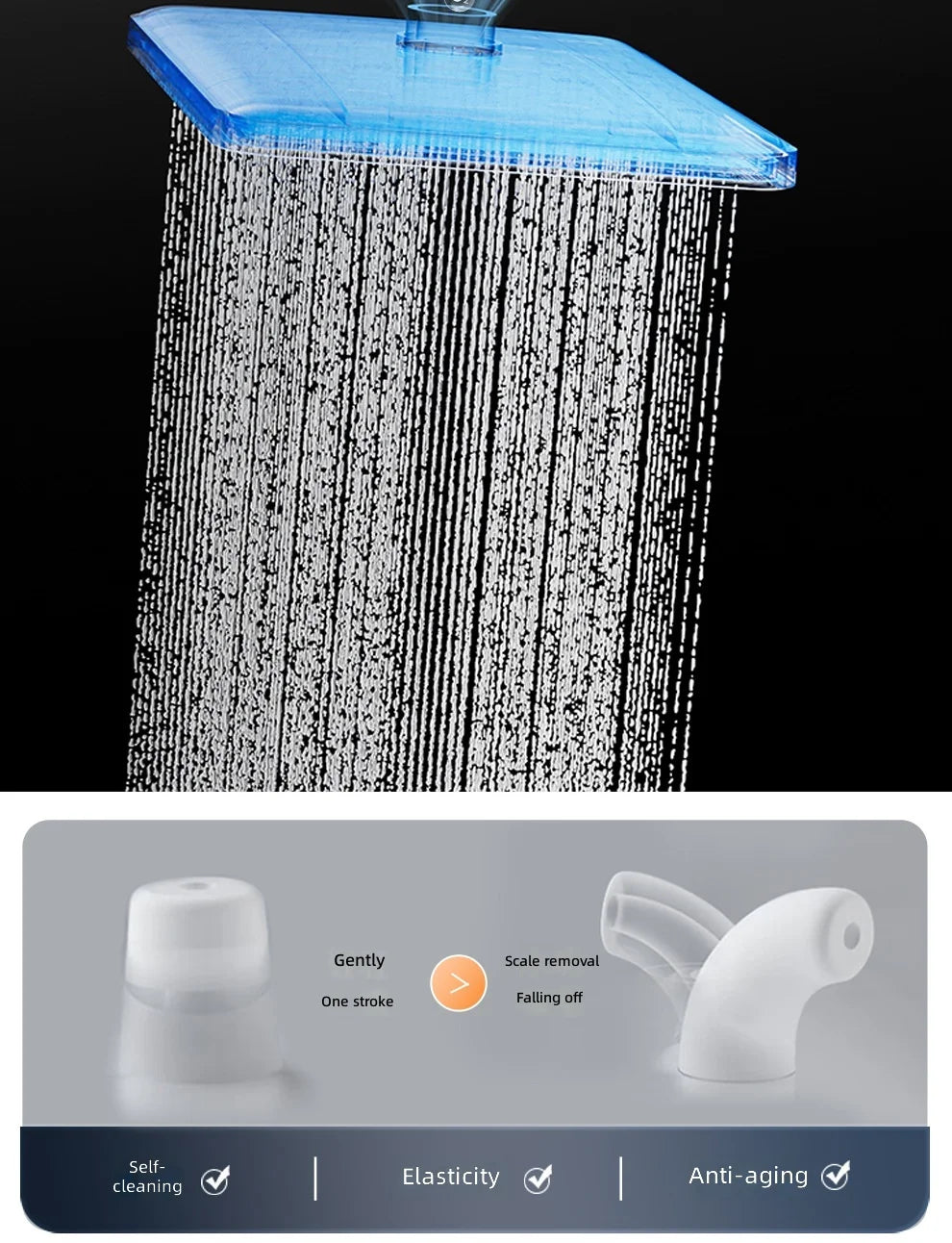Shower Set, Thermostatic LED Display, Piano Key Pressurized Nozzle, Bathroom Home Decor, Water Saving Faucet System