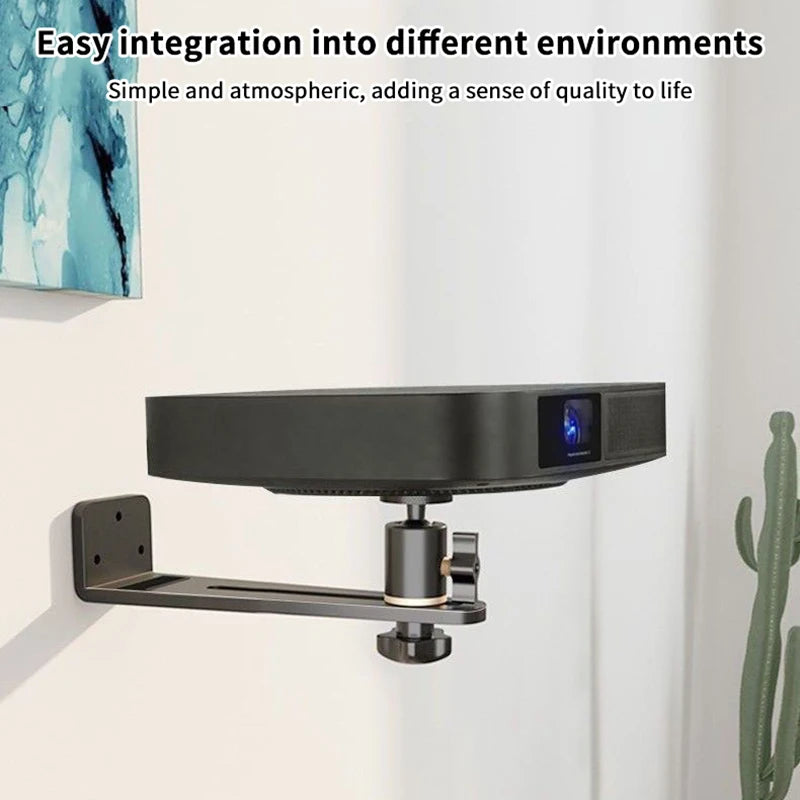 Universal Portable 360° Rotatable Wall Mount Beamer Holder Projector Bracket 1/4 Screw For XGIMI JMGO Dangbei Projector Stand