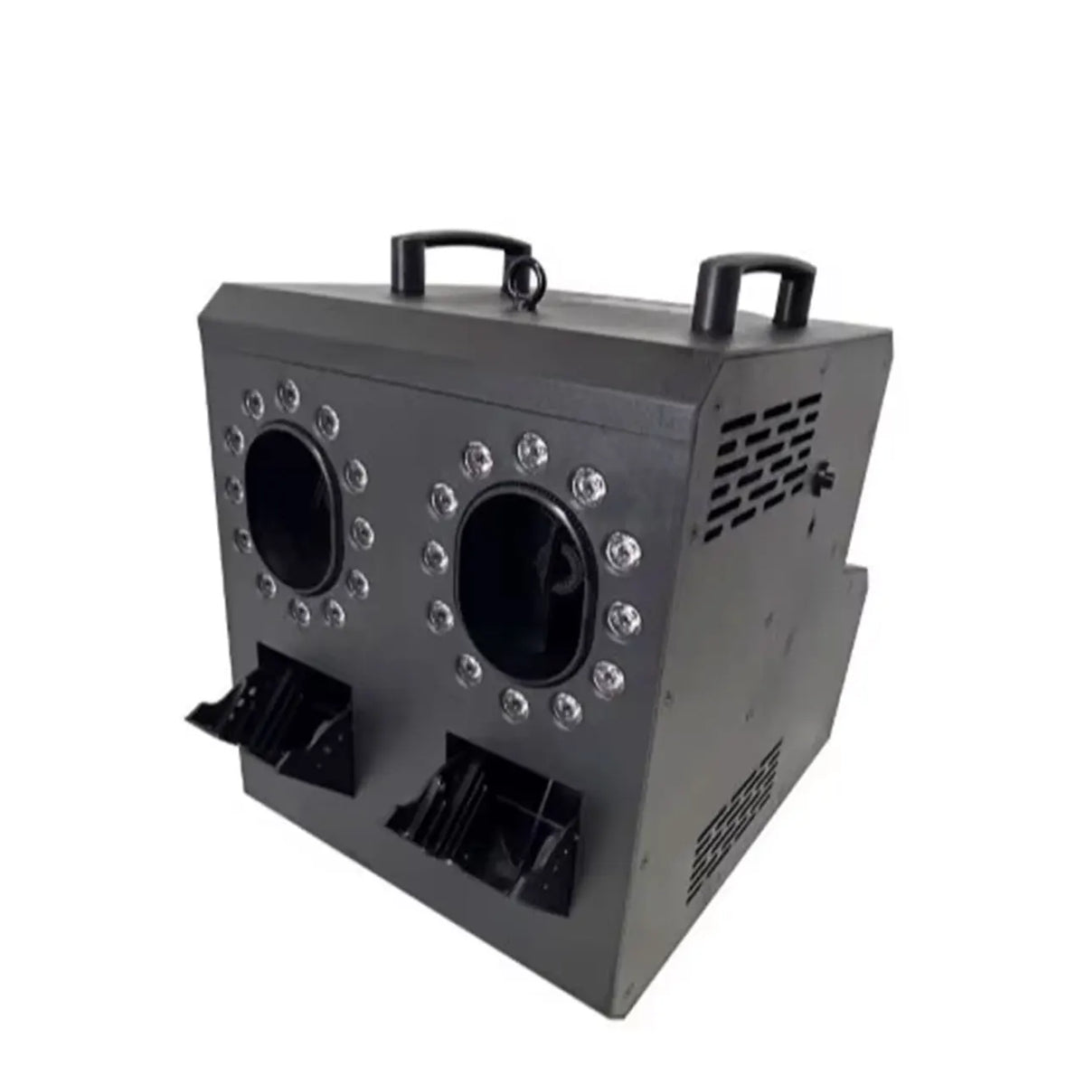 LED DMX512 Remote Control Fog & Bubble Machine Double Wheel Smoke Bar KTV Hole Performance Special Effects Blower