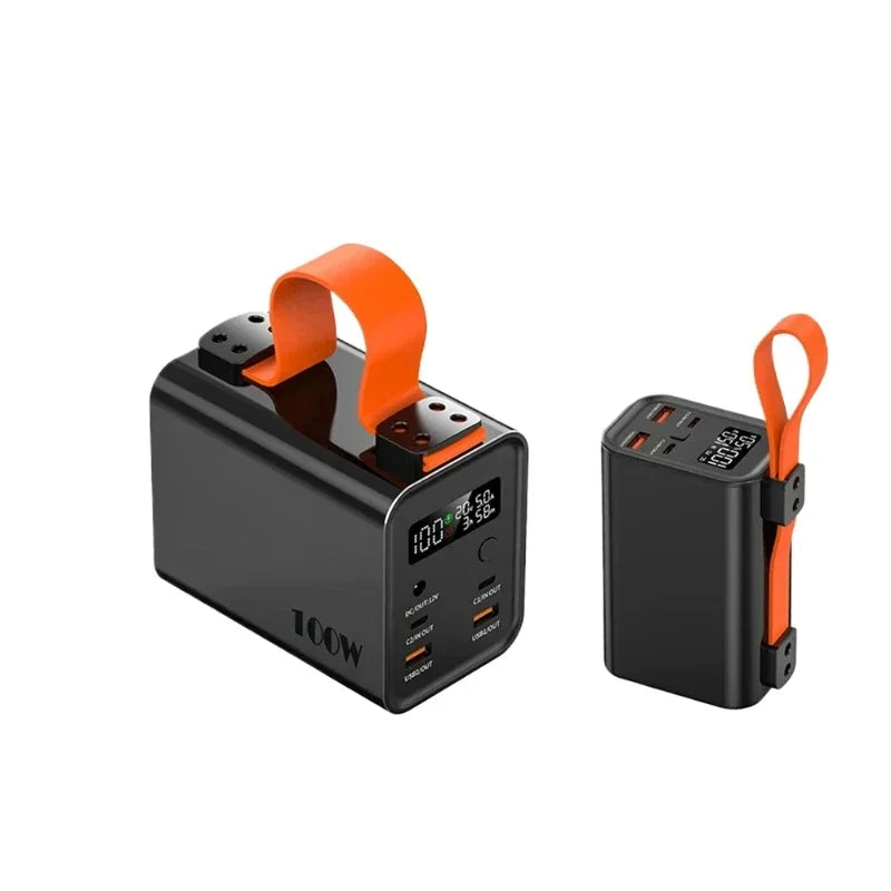 Power Bank Station 60000mAh 30000mAh Outdoor Energy PD 100W Portable Power Bank Solar Generator For Camping Phone Fast Charge