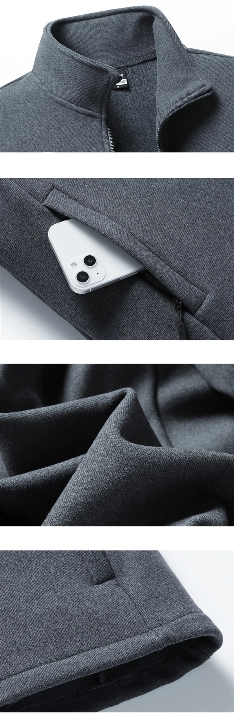 Spring Autumn Mens Fleece Jacket Brand New Stand Collar Softshell Outwear Thermal Warm Coat Male Plus Big Size 6xl 7xl 8xl 9xl