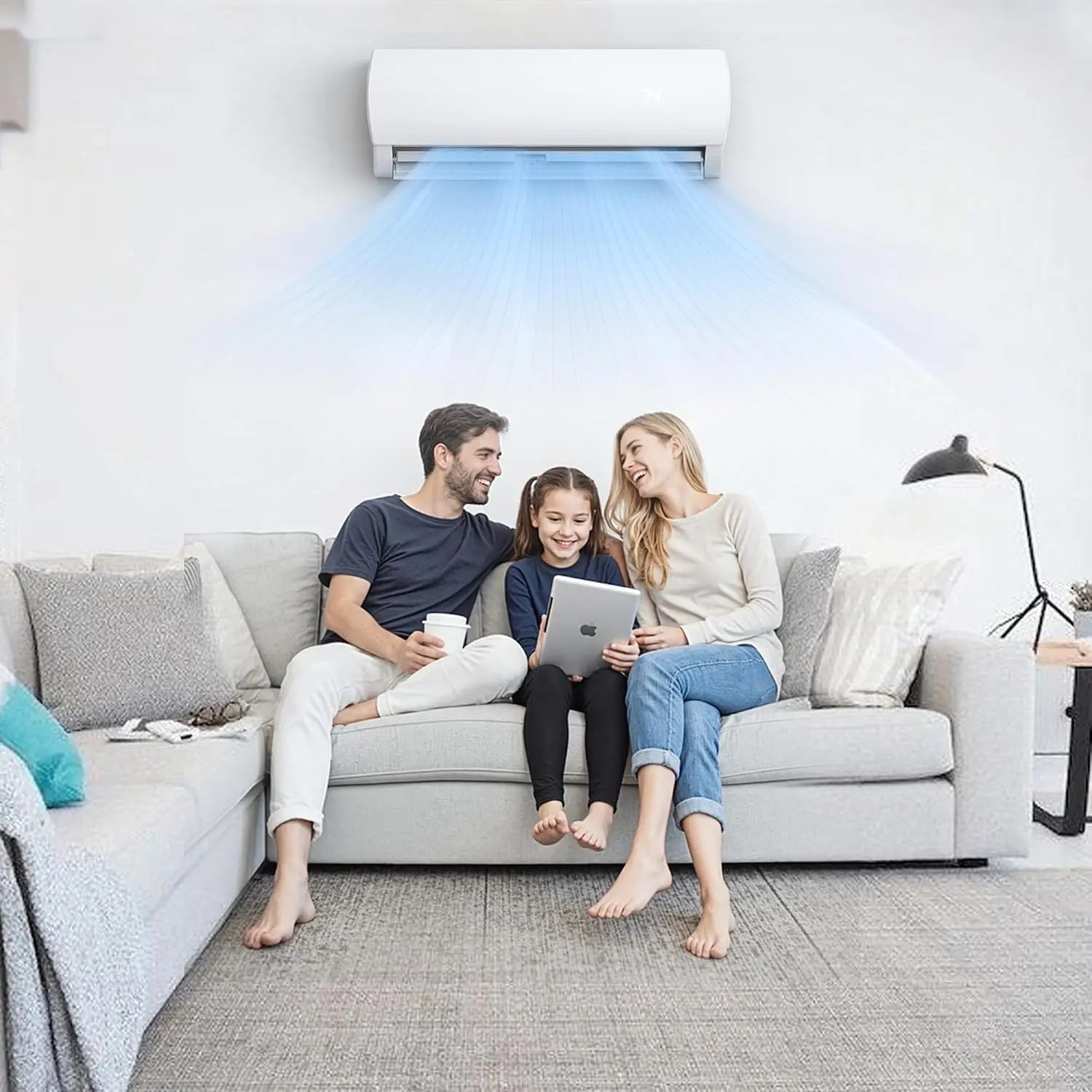12000BTU Mini Split Air Conditioner Heat Pump 19 SEER2 Inverter Compressor 230V Custom AC Unit for Cooling up to 750 Sq. Ft. Spa