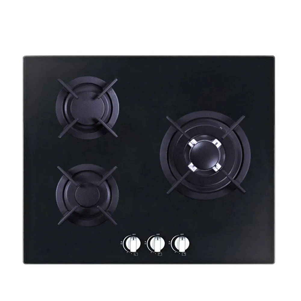 Popular Built-in Gas Cooker Glass Three Burner Gas Stove 3 Burner Built In Gas Hob Cooktops Gaskoche
