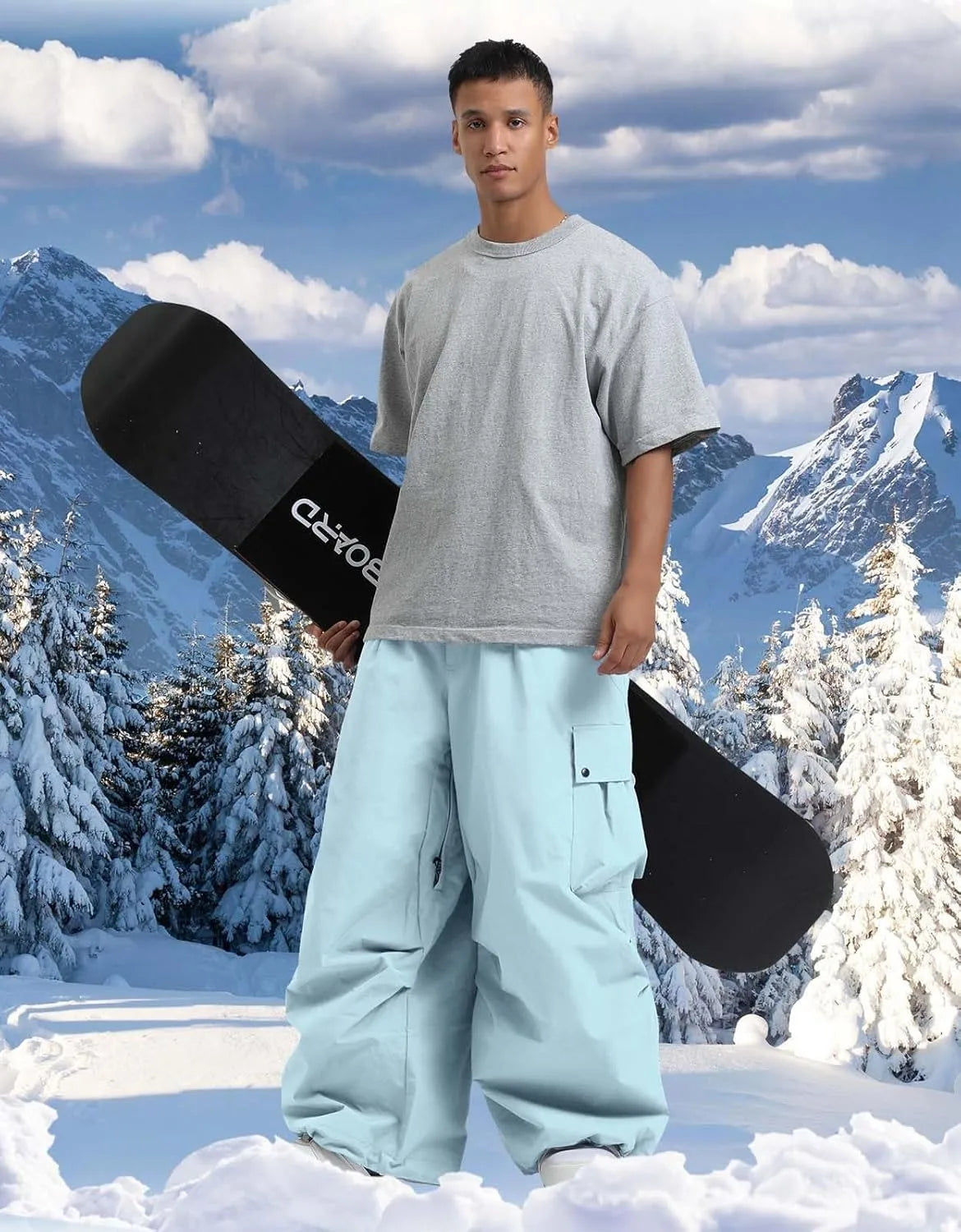 GSOU SNOW 2025 Loose Skiing Pants Snowboard Sport Trousers Outdoor Waterproof Windproof Ski Wear Winter Warm Female Ski Britches