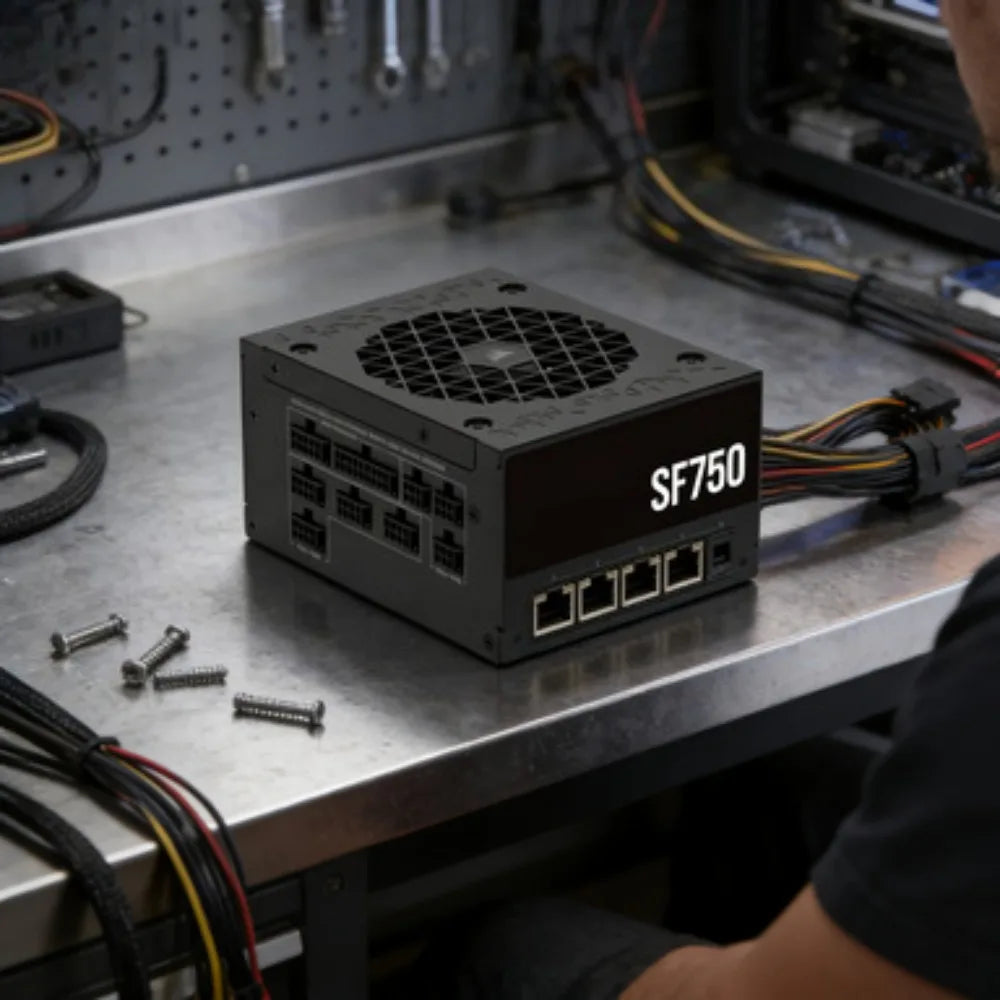 Fully Modular SFX Power Supply 750W 80 Plus Platinum Low Noise ATX 3.1 PCIe 5.1 Ready Small Form Factor with SFX to ATX