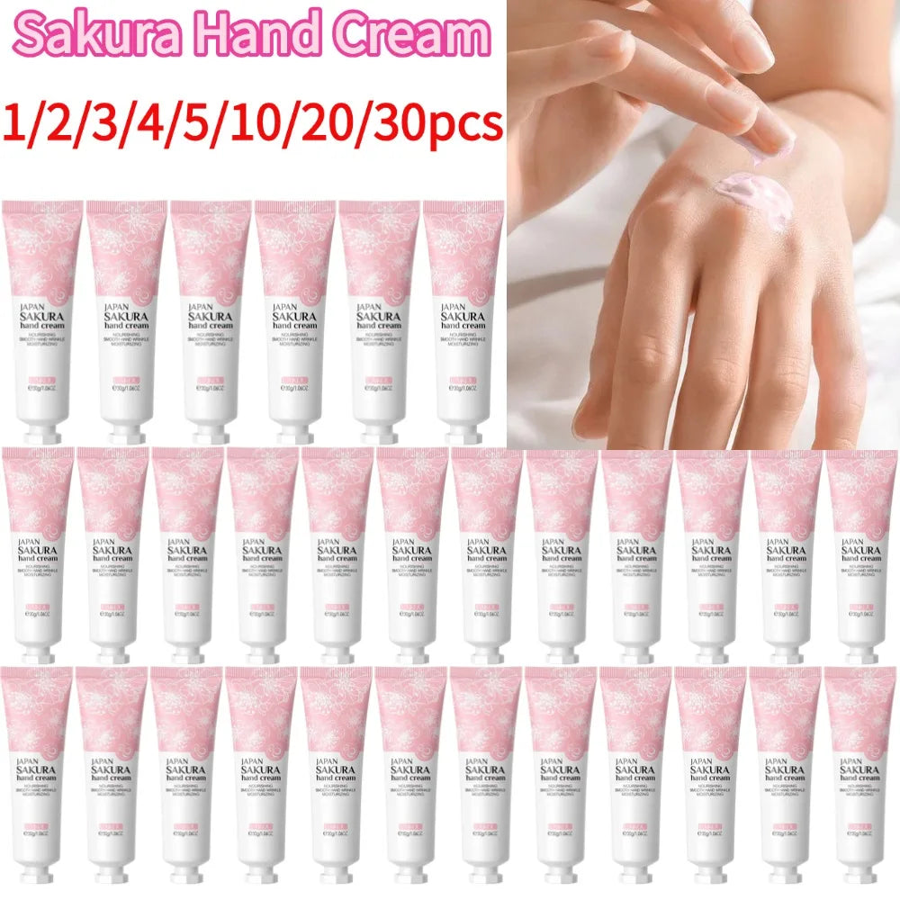 Sakura Hand Cream Whitening Wrinkle Removal Anti-crack Moisturizing Skin Care Cracked Repair Products Repair Hand Gream