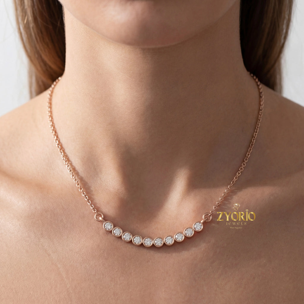 Classic 925 Sterling Silver Diamond Necklace Luxury Fashion Jewelry For Women Wedding Party Gift