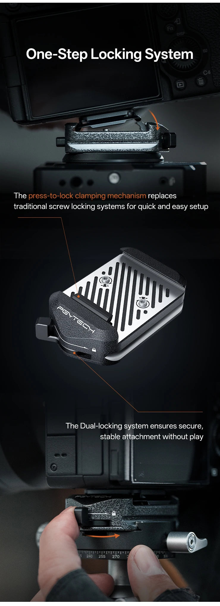 PGYTECH Arca-Type Quick Release Clamp & Plate V2 Set