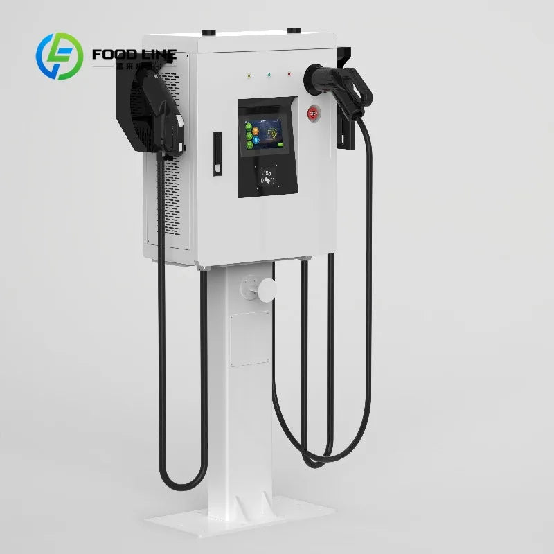Customized Adjustable Power DC EV Charging Station, GB/T Single Connector Pedestal Mount Electric Car Charger for Parking Lot