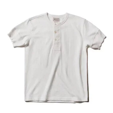 Bronson Vintage Short Sleeve Henley T-Shirt Retro Style Mens Cotton Tee Shirt