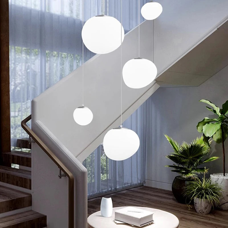 Modern Stair Chandelier Pendant Lights Indoor Lighting Ceiling Lamp Hanging Light LED Chandeliers for Living Room Indoor Lightin