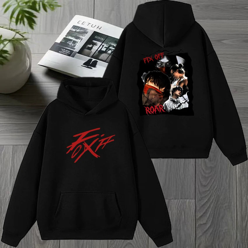 ATEEZ Mingi 2025 New Album Double Sided printed Sweatshirt Autumn Winter Men women Trend Y2k White Hoodie Unisex Fleece pullover