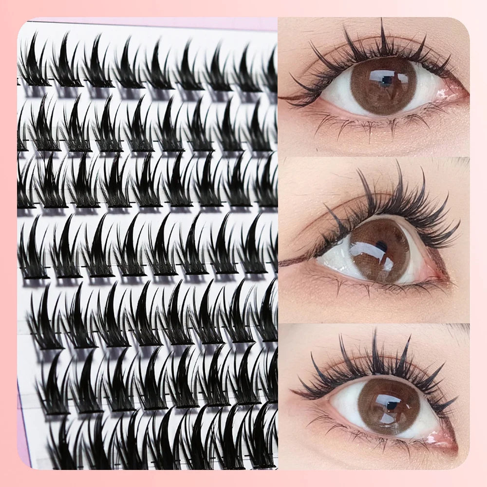 1 box/160 bunches Mink Eyelashes 3D Russian individual Eyelash cluster Natuaral Eyelash Extension Makeup Tools Lashes Wholesale