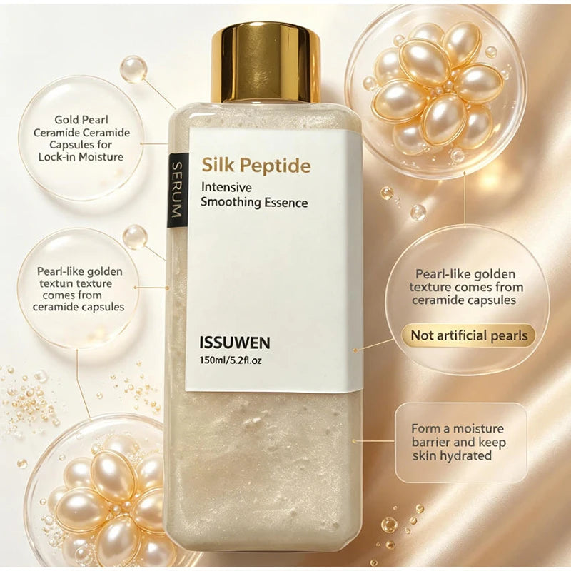 Silk Peptide Silk Essence Water Fade Fine Lines Increase Skin Elasticity Moisturize Refreshing Non Greasy Mild Toner