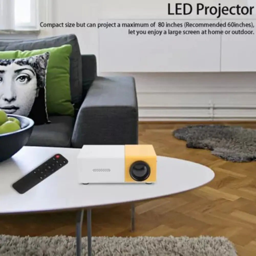 1080P Resolution Mini Projector Remote Control LCD Technology Home Theater Projector Halloween Gifts Built-in Speaker
