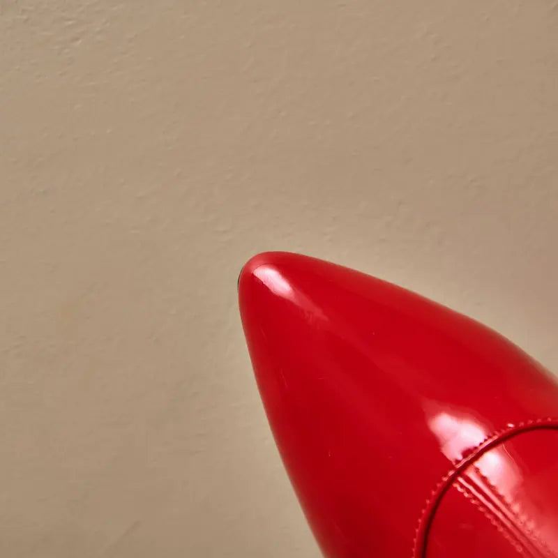 New Red Thigh High Women Boots Side Zip Pointed Toe Winter Shoes Elastic Patent Leather Over-the-Knee Boots Plus Size 44 45 46