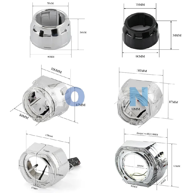 Ronan 2.5INCH 42W 6000K HD Bi-LED Projector Lens Dual LED Chips for H1 H4 H7 9005/9006 Socket Car Lossless Upgrade Retrofit