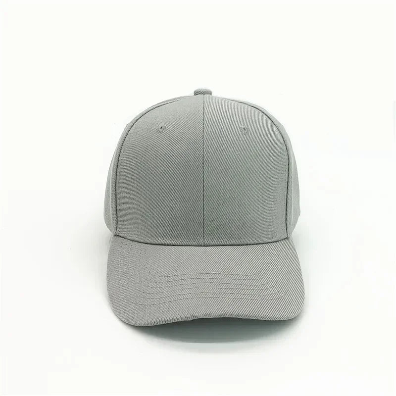 Adult solid acrylic baseball cap Curved visor hats Men women casual plain trucker cap Adjustable sun hats casquette  Dad hats