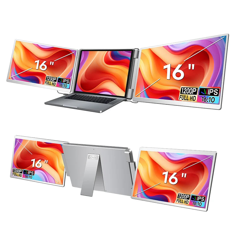 2026 ODM/OEM Laptop Screen Extender Portable 16 Inch 1200P Monitor Extender Laptop with Plug & Play LCD Monitors for Laptop Use