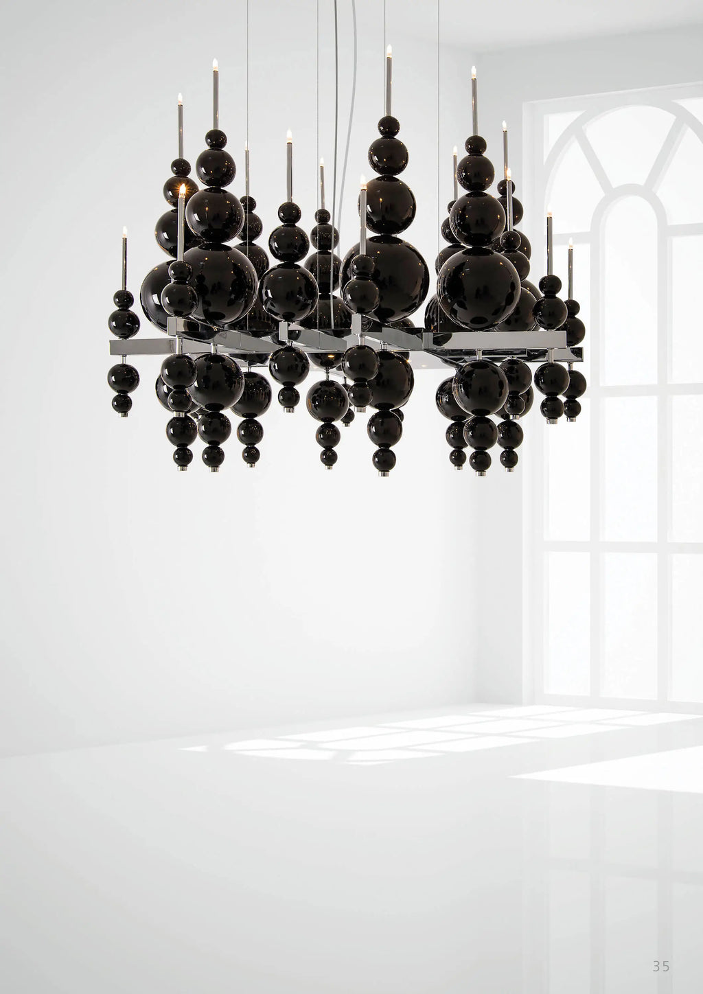 Luxury Living Room Black Chandelier Designer Tears From Moon Chandelier For Ceiling Restaurant Large Dining Table Hanging Lamp