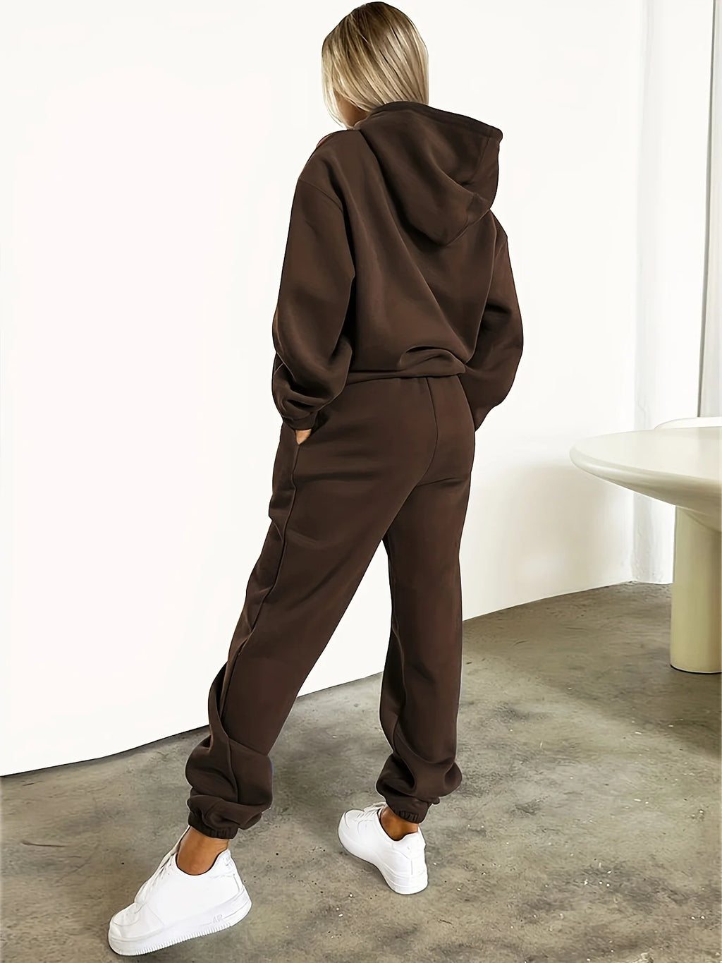 women Hoodies+sweatpant set Hip Hop Street Casual Printed Hoodie Oversize Loose New Sweatshirts Autumn Warm Fleece Clothing