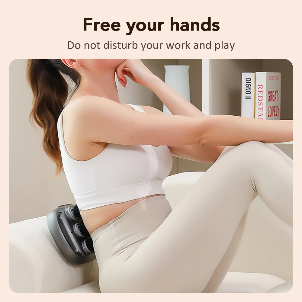Electric Fascia Gun 6 Heads Massage Gun High Frequency Vibration Muscle Relax Body Massager Deep Tissue Back Leg Neck Massage