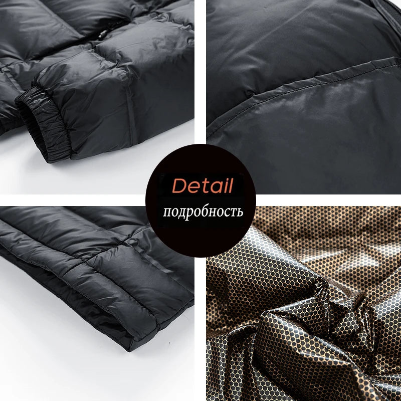 Men Winter Stand Collar Down Jacket Warm Windproof Coat Men Casual Lightweight Puffer Jacket Waterproof High Quality jacket Male