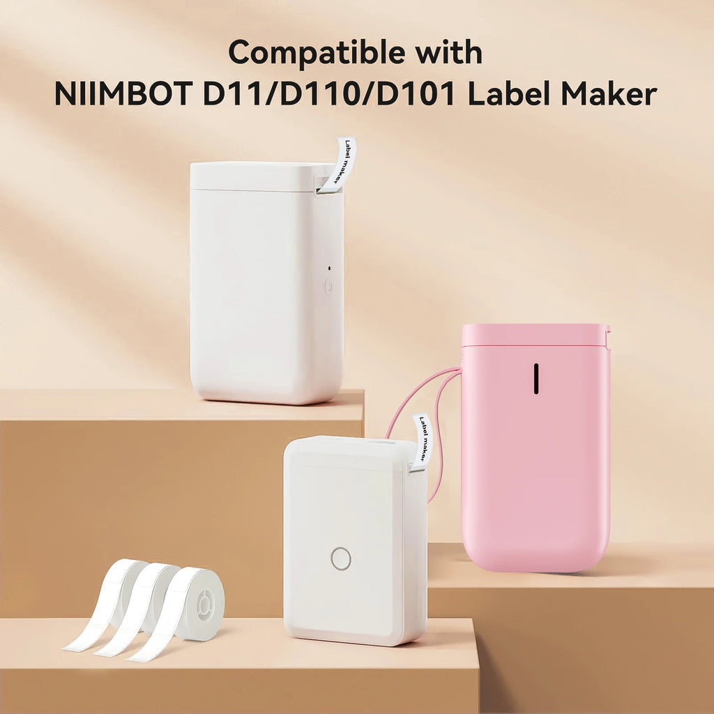 Niimbot Transparents Clear Pure White Thermal Label Sticker Paper Roll Self-Adhesive Barcode Price Name Printing for D11 D110