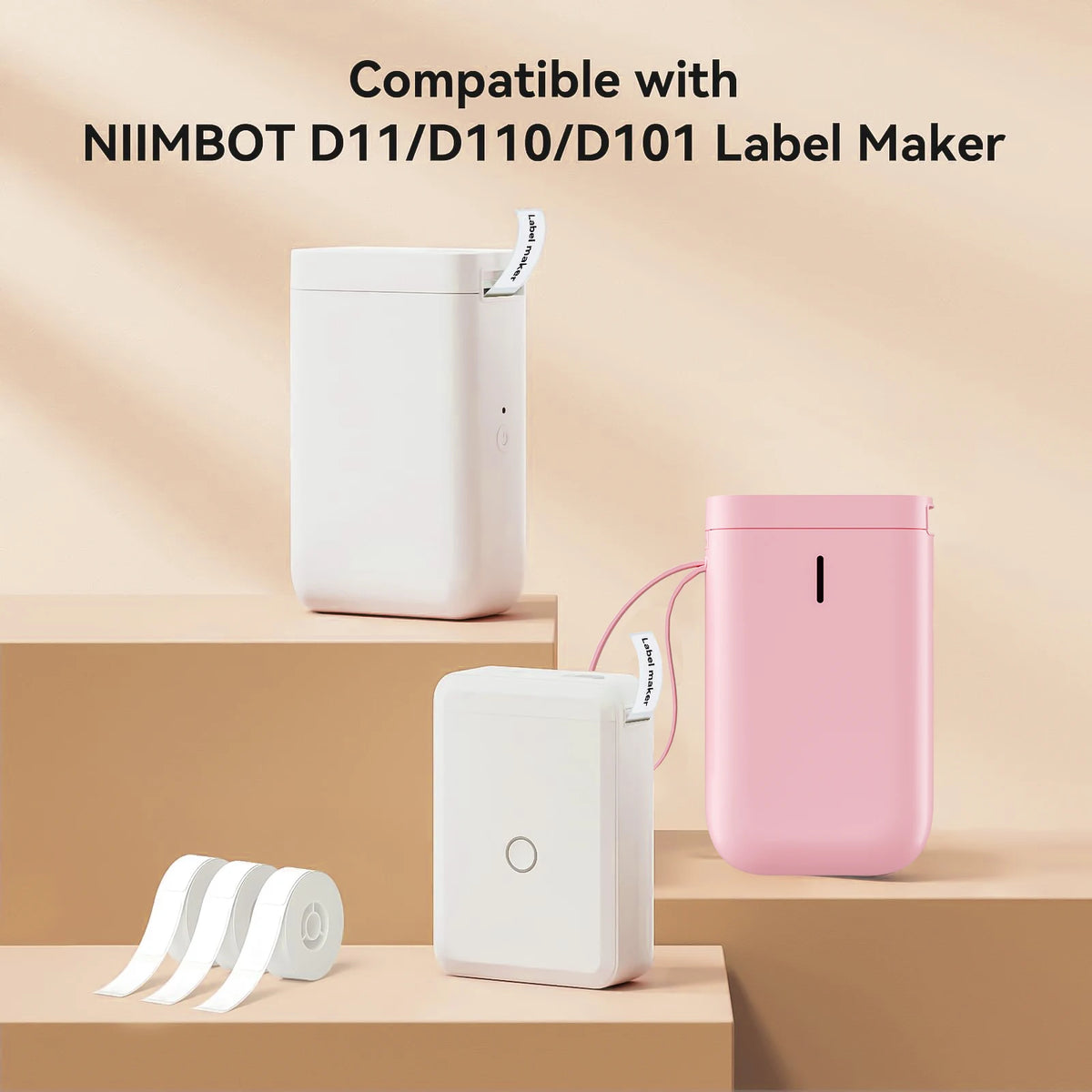 Niimbot Transparents Clear Pure White Thermal Label Sticker Paper Roll Self-Adhesive Barcode Price Name Printing for D11 D110