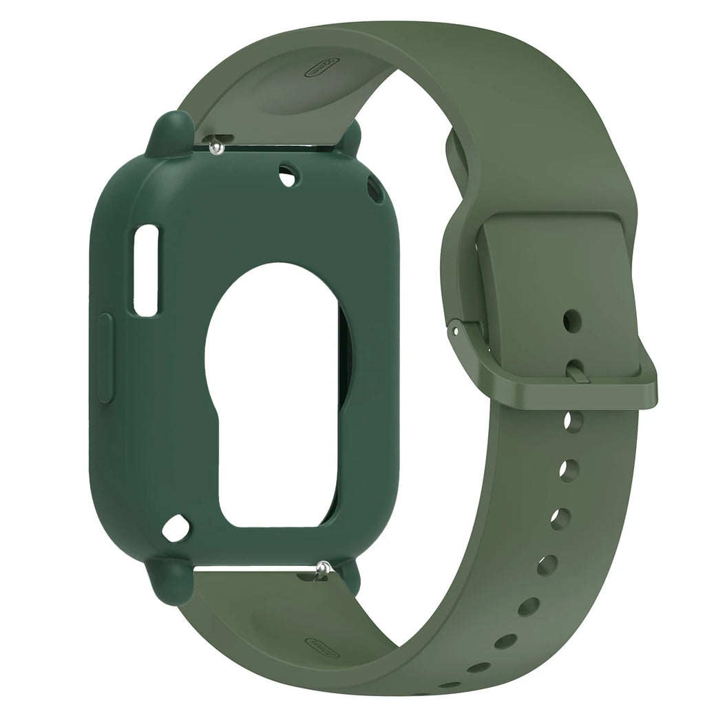 for Redmi Watch 5 Lite / 5 Active Silicone Case + Strap Repacement Bracelet Belt Smart correa Watchband Protective Shell Cover