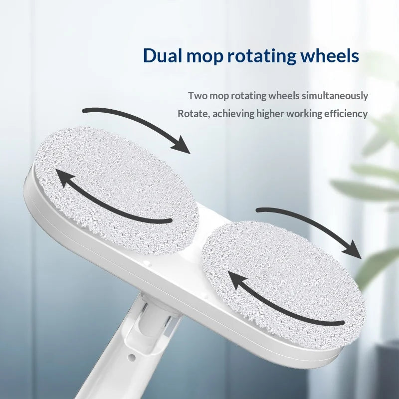 HOMEFISH 2-in-1 Wireless Electric Spin Mop Wet Dry Automatic Floor Cleaner for Home Car Glass Ceiling Window Door