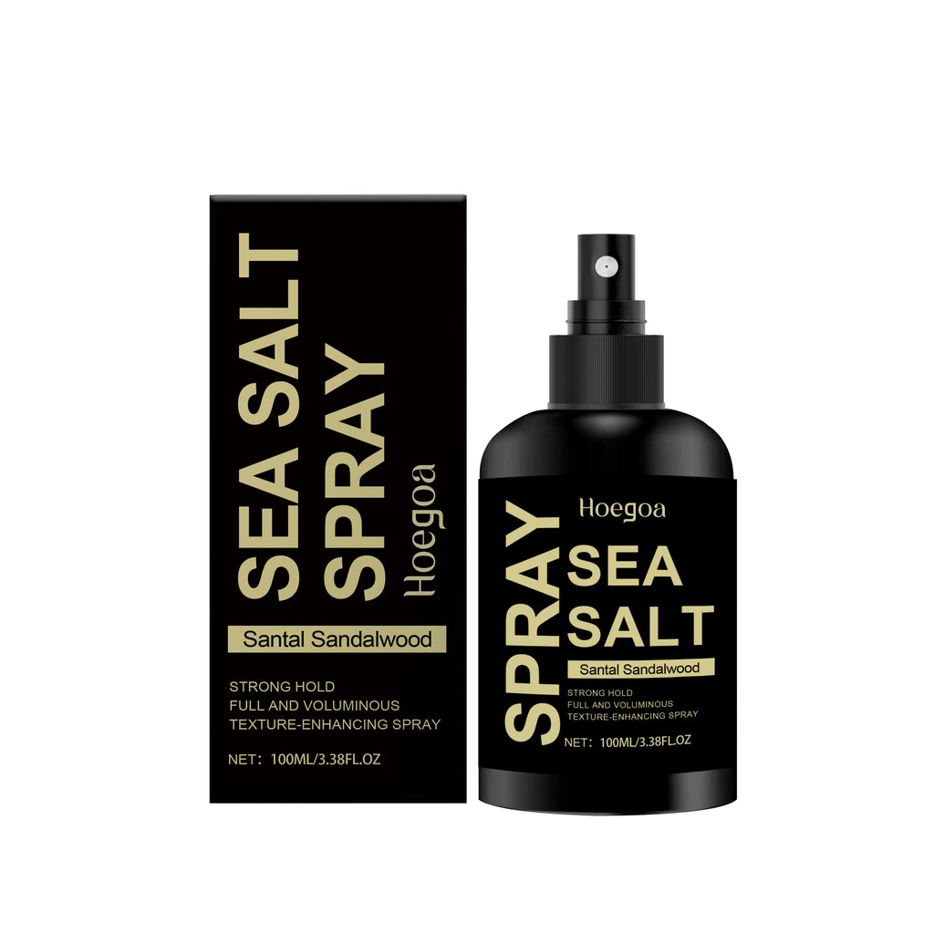 Hoegoa Sea Salt Spray Long‑Lasting Hold Add Hair Volume Anti‑Frizz Hair Strengthening Sandalwood Scent Daily Hair Styling Spray