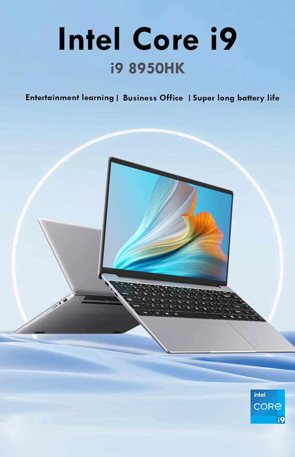 2025 NEW Core i9 laptop 16GB RAM 2TB SSD Portable laptops 1920*1080 Laptop computer i9-8950hk laptop 14.1-inch Office laptop
