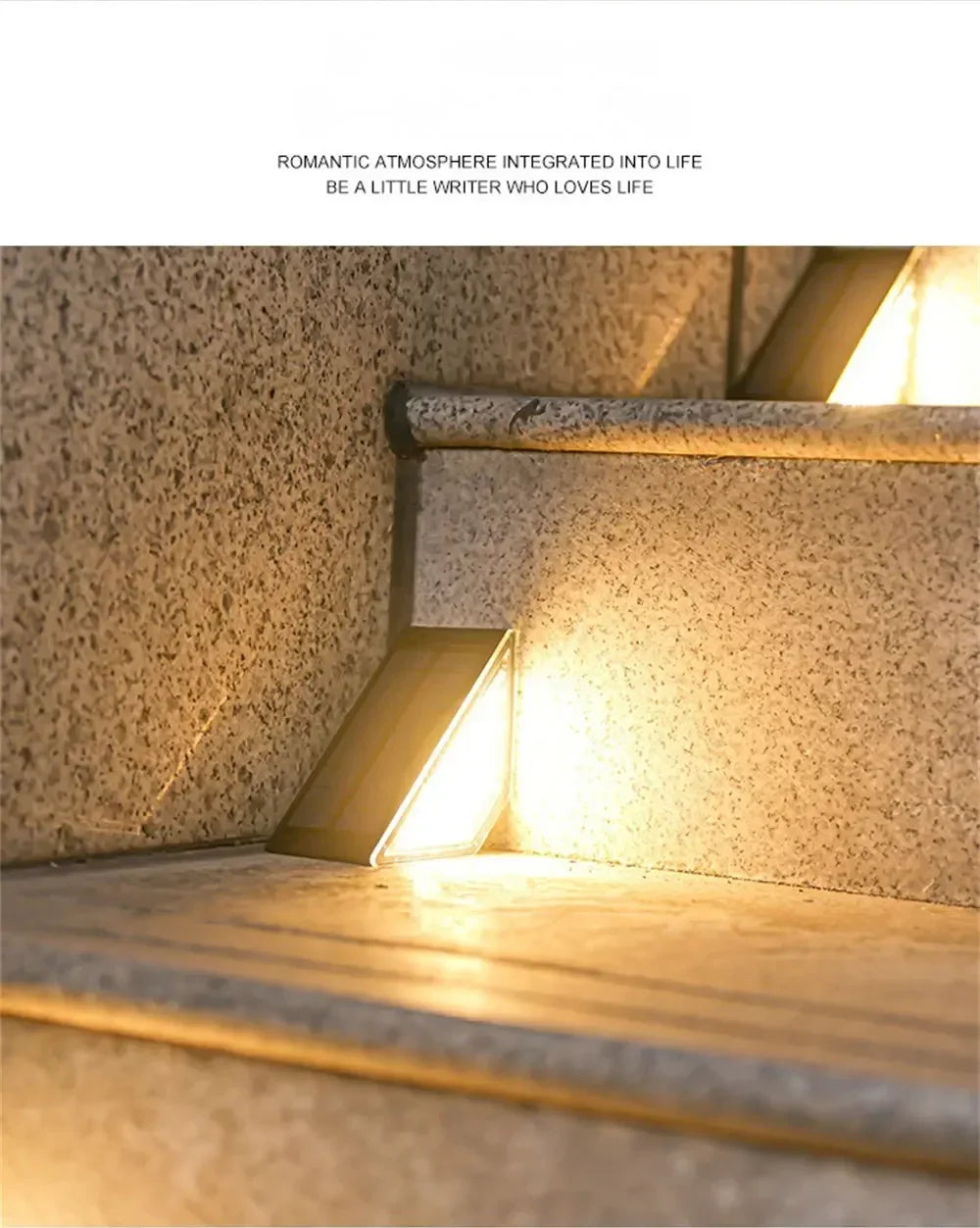 22/24LED Solar Stair Light, IP67 Waterproof Outdoor Step Light, Anti-theft Decorative Lamp for Garden Deck Front Porch Patio
