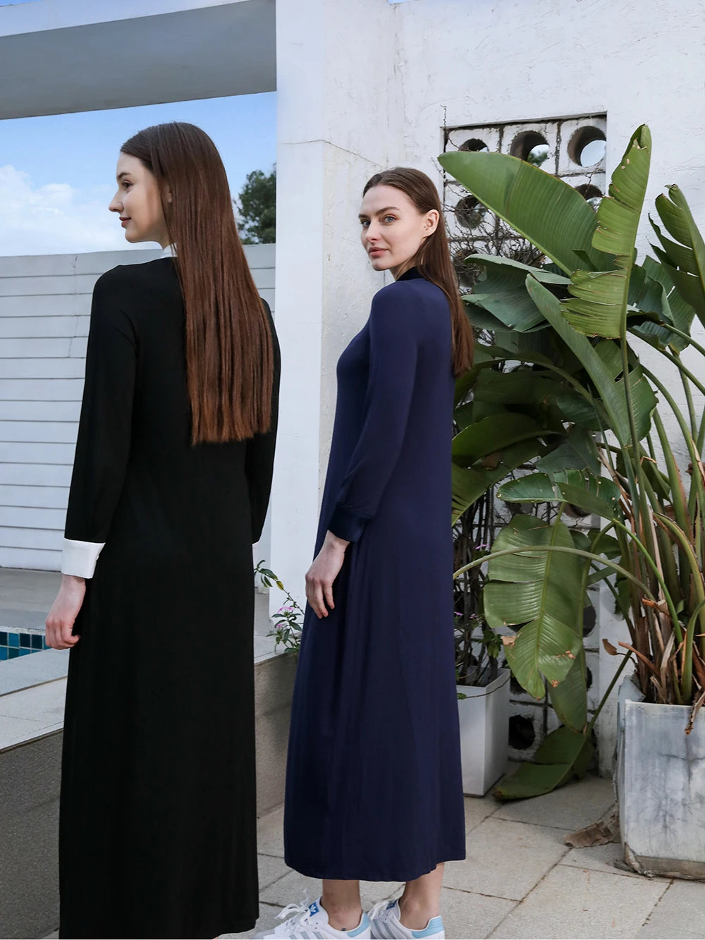 AP SS25 Women Satin Patchwork Modal Dress Soft Batwing Sleeve Maxi Dress Loose Clothing Satin Cuff