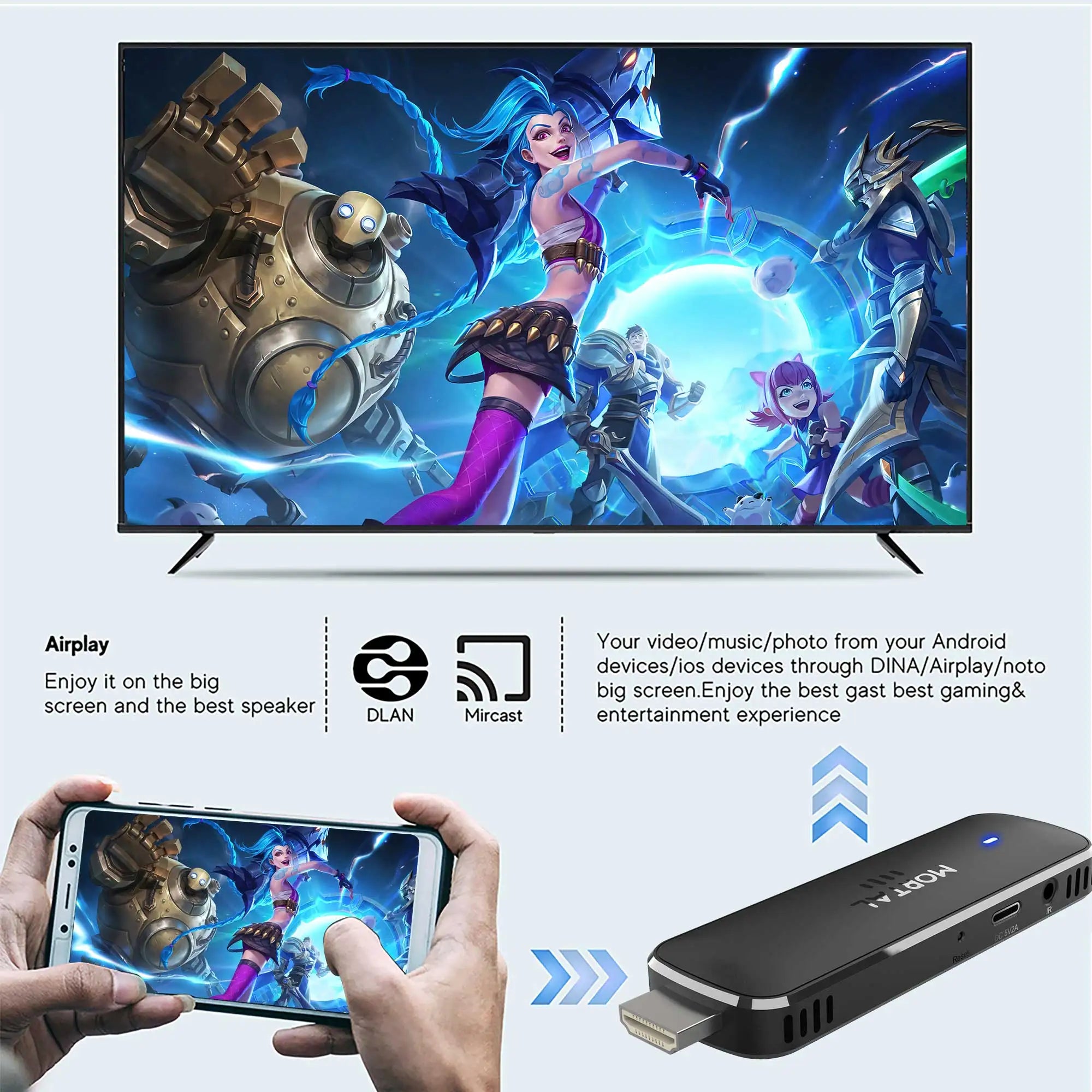 Mortal Q8 Android14 TV stick WIFI6 Voice Control TV stick  8K video RK3518 Netflix YouTube Tv box Free Live TV Streaming