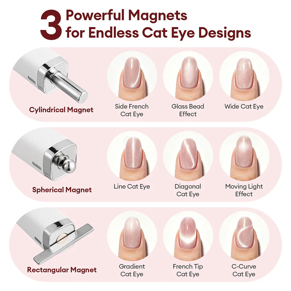 Cat-eye Magnet Handheld Nail Lamp Auto Sensor Nail Dryer Nail Gel Curing Bracket Nail Lamp UV LED Light Gel Nail Fast Drying Pen