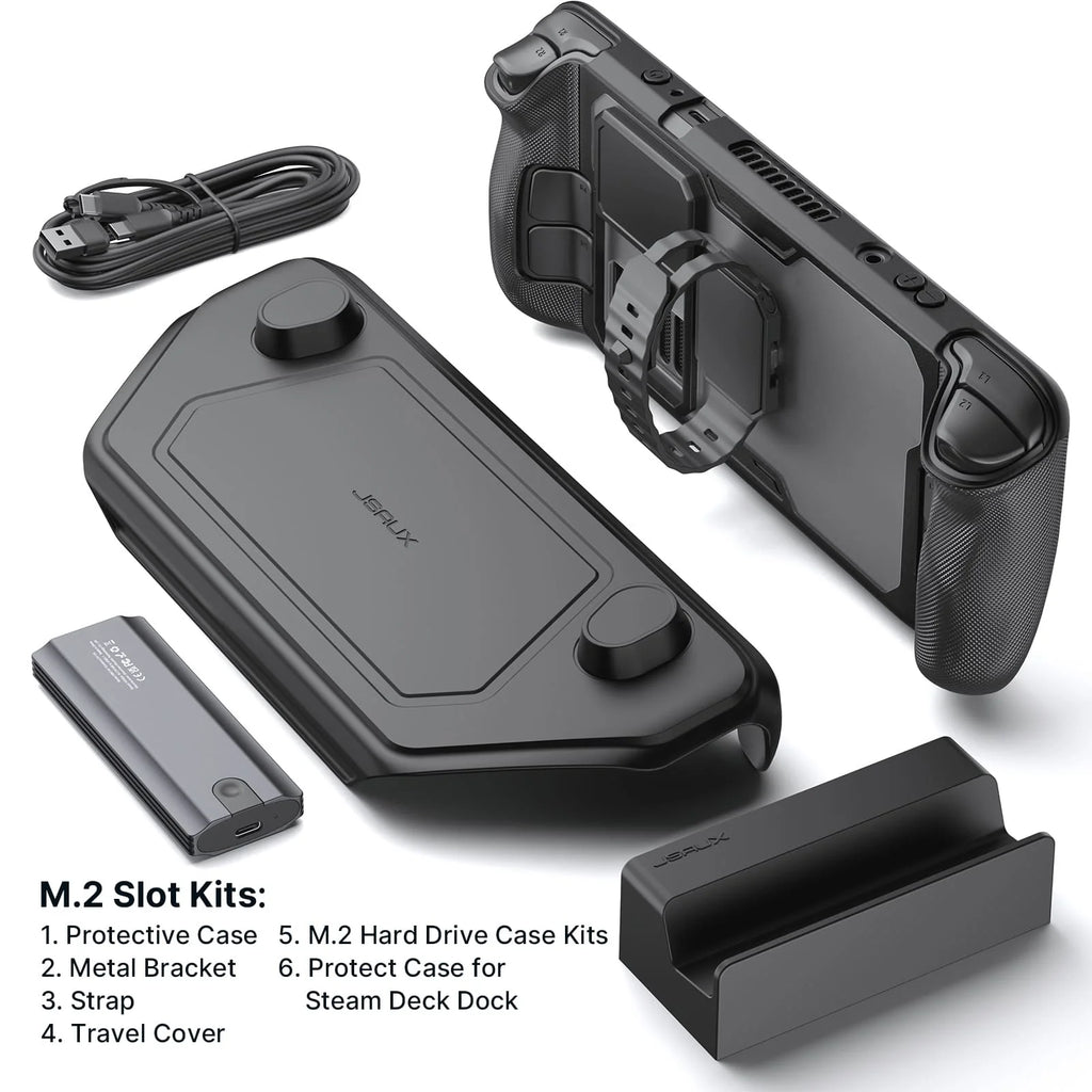 ModCase for Steam Deck,Steam Deck Case with Detachable Front Shell Steam Deck Accessories,Protective Case for Steam Deck Console