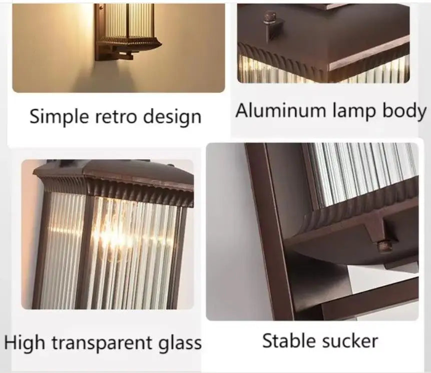 Aisle Outdoor Garden Courtyard Exterior Corridor Balcony Modern New Chinese Villa Door Light Wall Light