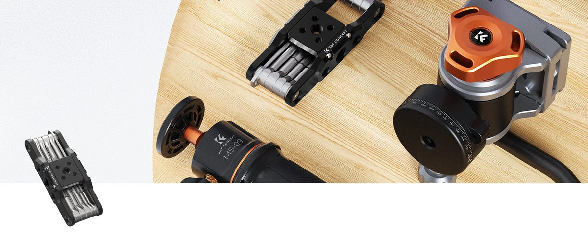 K&F Concept Allen Wrench 10 pcs Folding Set Kit Allen Key Set Tool Portable Hex Key Set Portable for Tripode Home Business