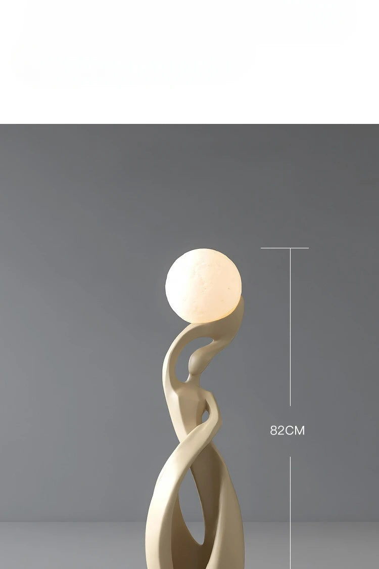 Artistic Lady Floor Lamp Moon Color Lighttapping Adjustable USB Charging Home Living Room TV Cabinet Sofa Side Floor Lamp