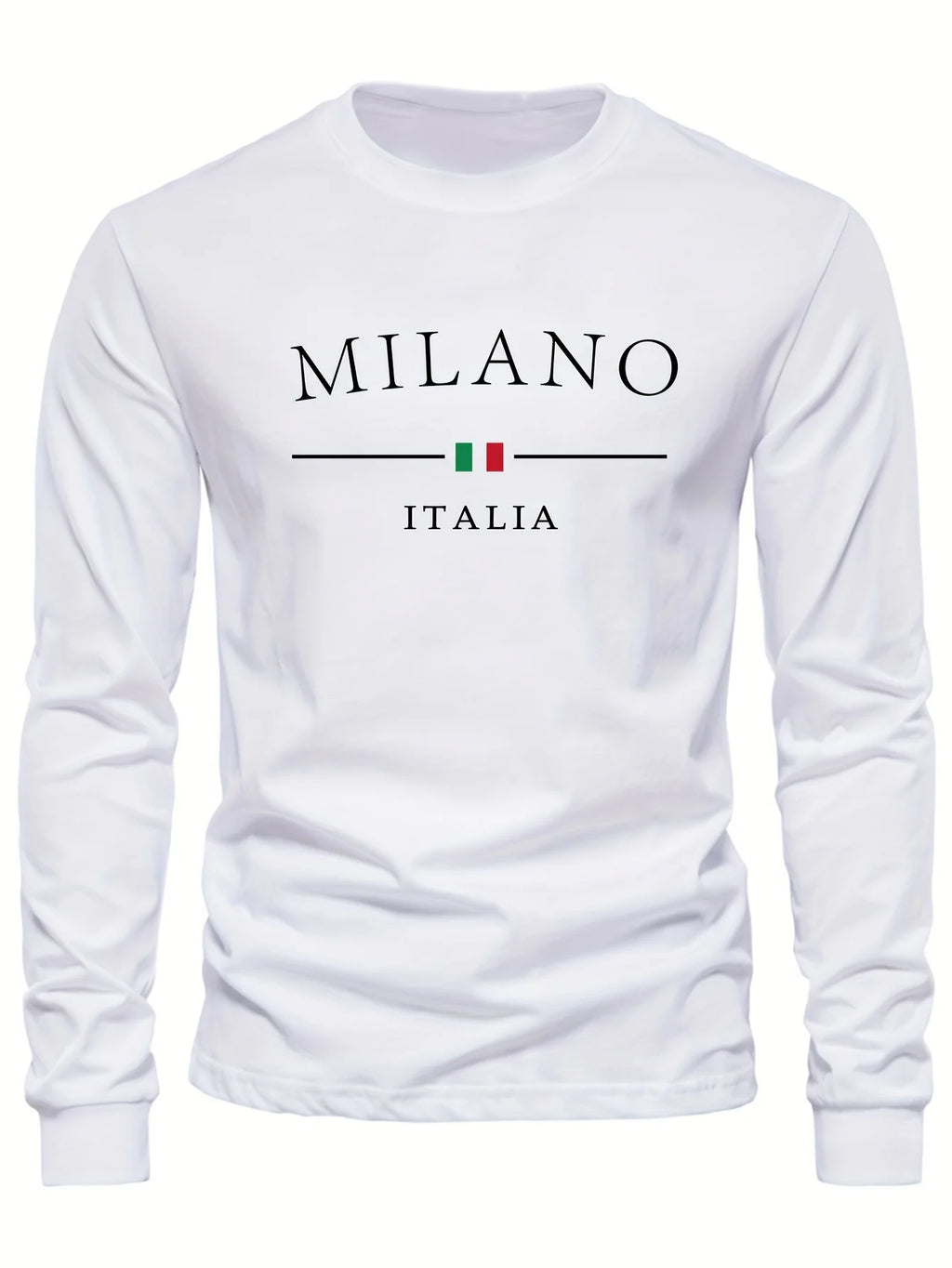 Men's 100% pure cotton summer loose comfortable casual  NEW YORK print large round neck  long sleeve T-shirt top