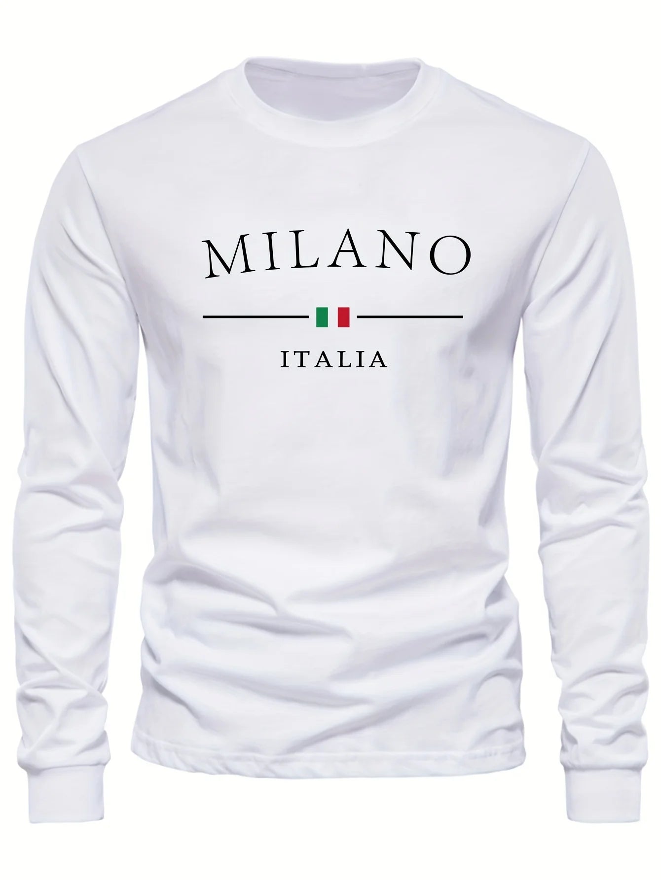 Men's 100% pure cotton summer loose comfortable casual  NEW YORK print large round neck  long sleeve T-shirt top