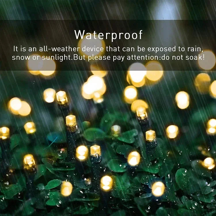 LED Outdoor Led Solar String Lights Fairy Light Solar Powered Garland Lights 8 Mode 22m Garden Wedding Decoration Waterproofn