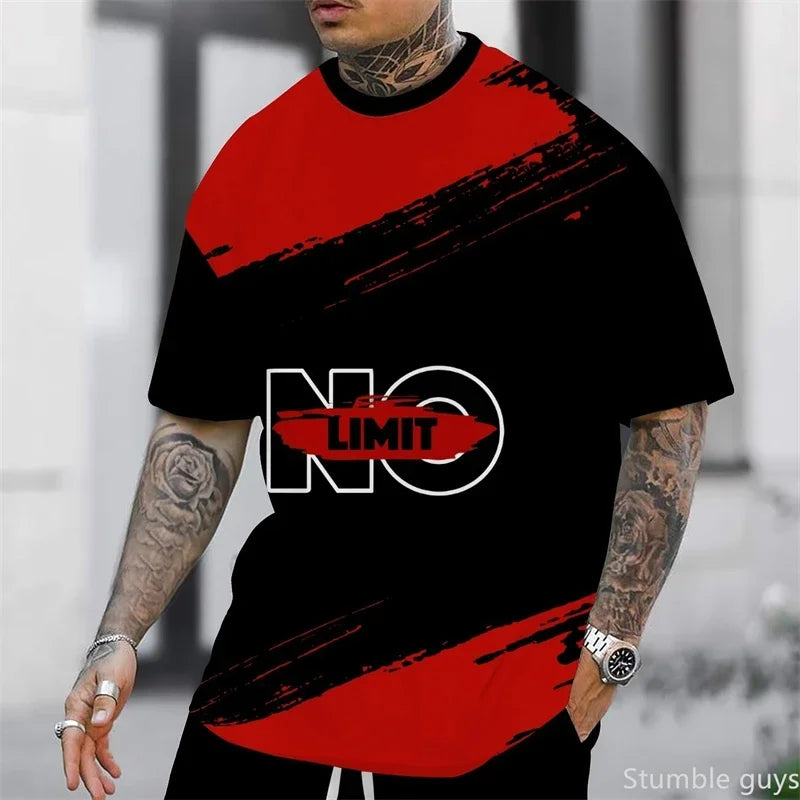 Summer Men's Oversized Sports Jersey T-Shirt Anime Graphic Loose Short Sleeve Soft Comfortable Fashion Fashion Tops