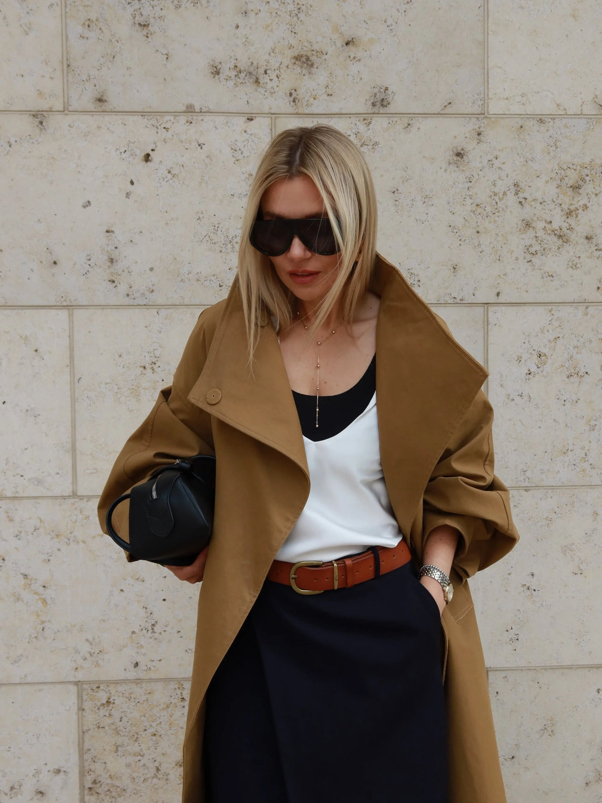 Casual Solid Long Trench Coat Women Stand Collar Long Sleeve Single Breasted Lace Up Jacket 2026 Autumn Lady Commute Outwear